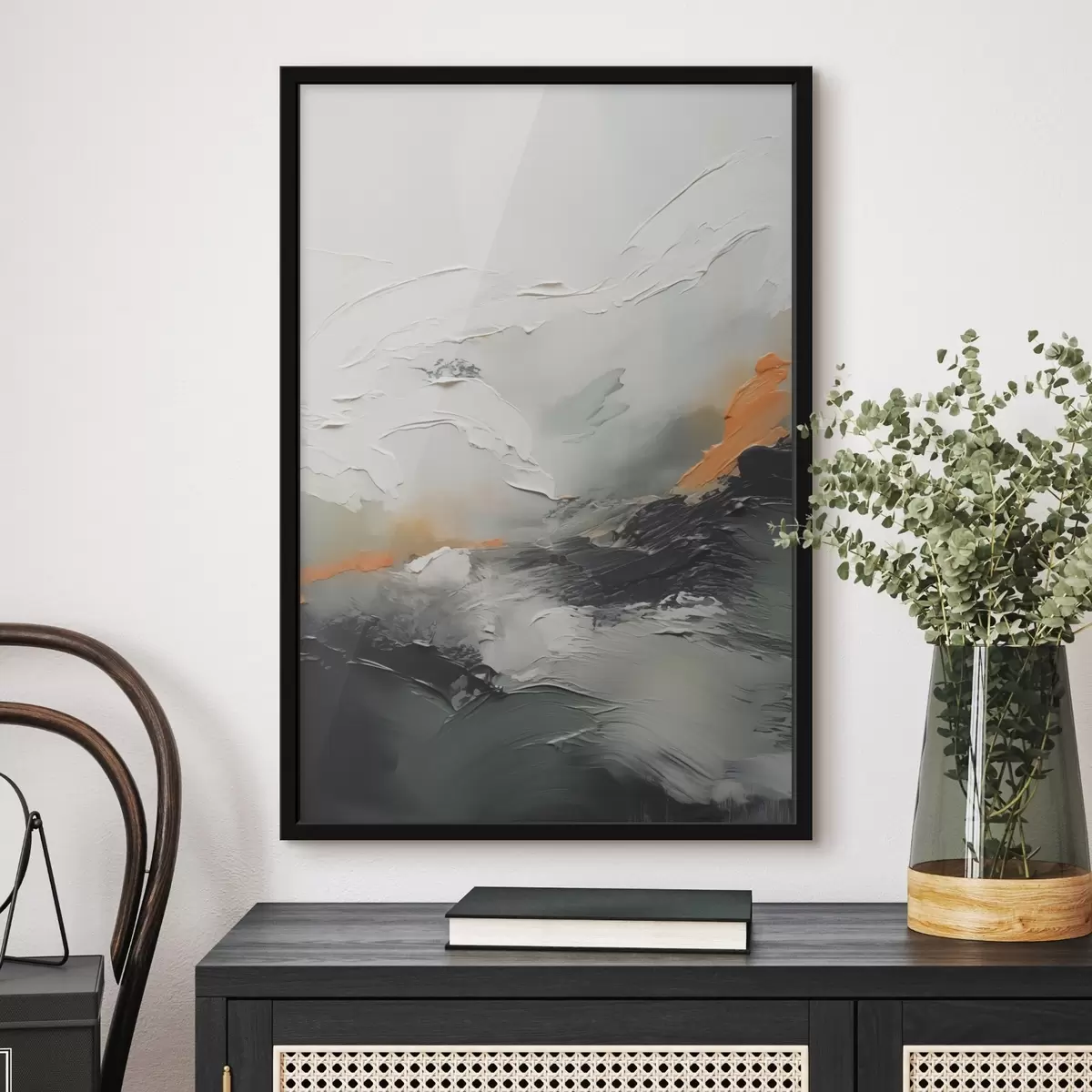 Poster Abstracción imitación de pinceladas f42588