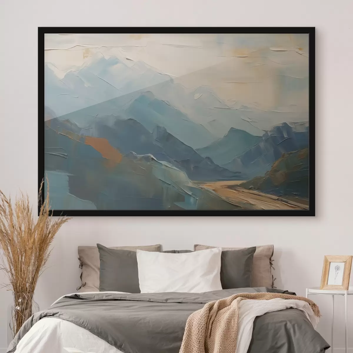 Poster Montañas abstracción imitación pinceladas f42592