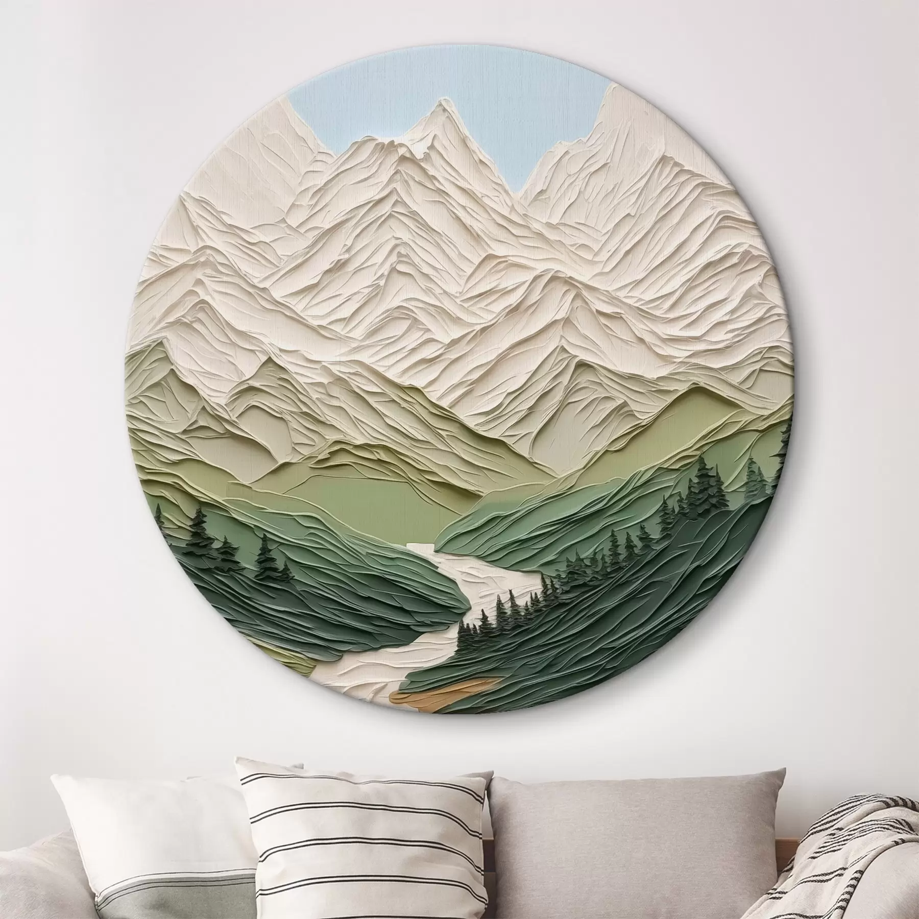 murales de pared Paisaje de montaña imitación pinceladas r42590