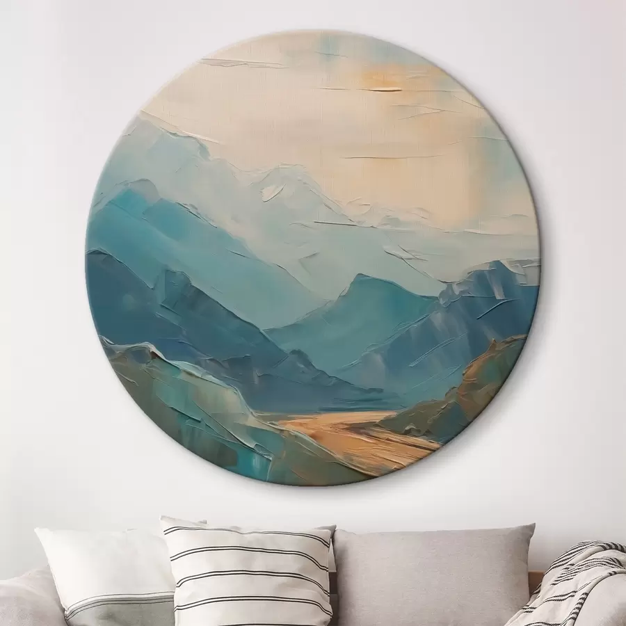 murales de pared Montañas abstracción imitación pinceladas r42592