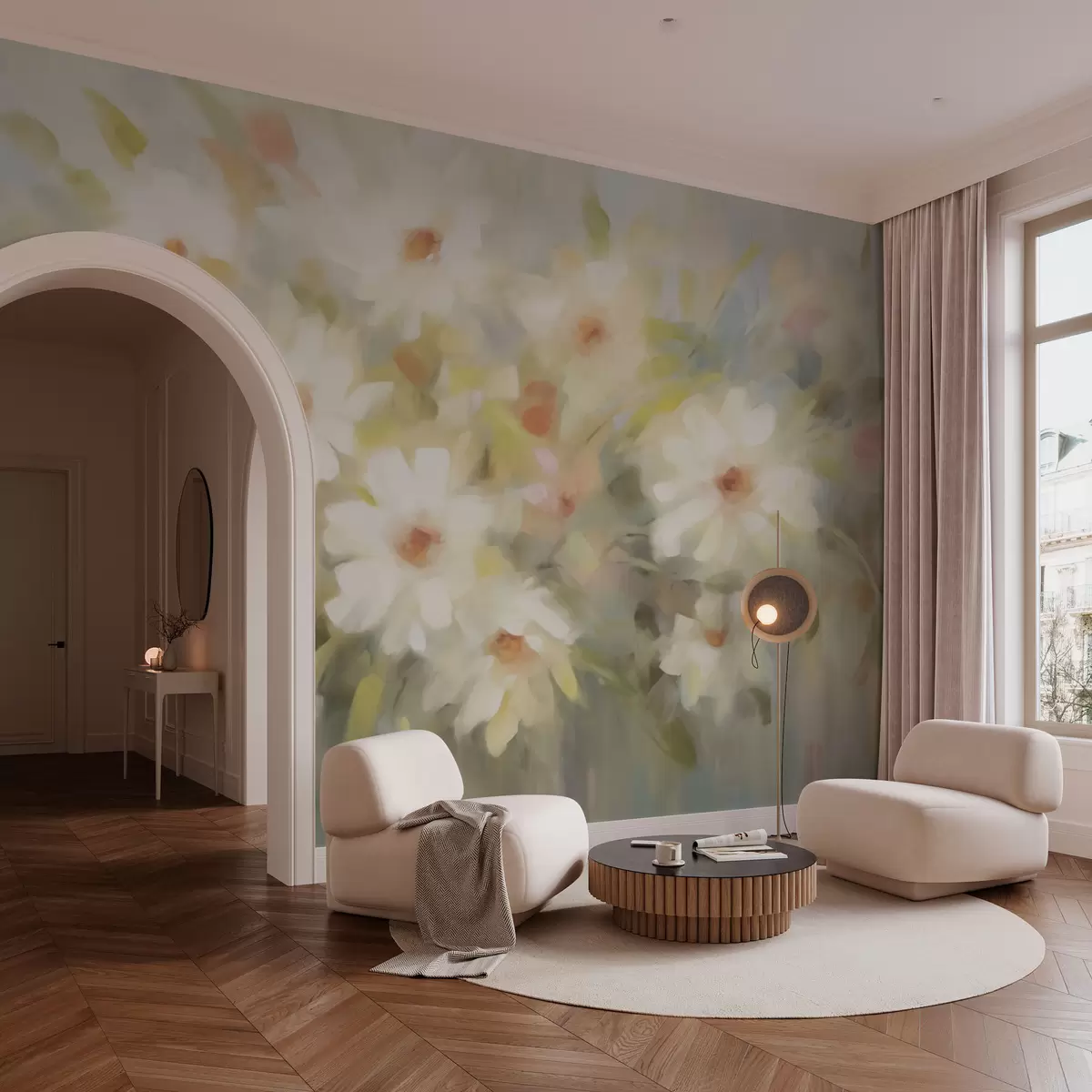 murales de pared Flores blancas de verano w02879