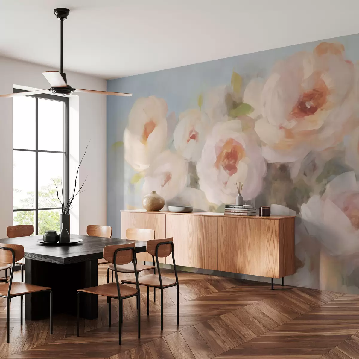 murales de pared Flores grandes y exuberantes w02881