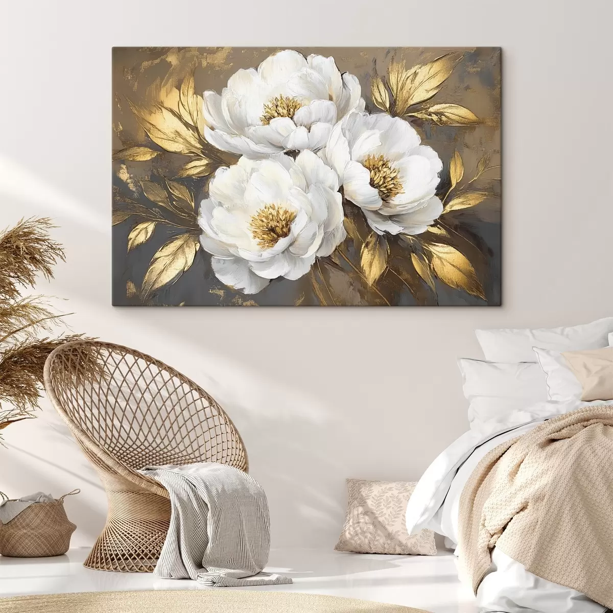 murales de pared Tres flores blancas s42604