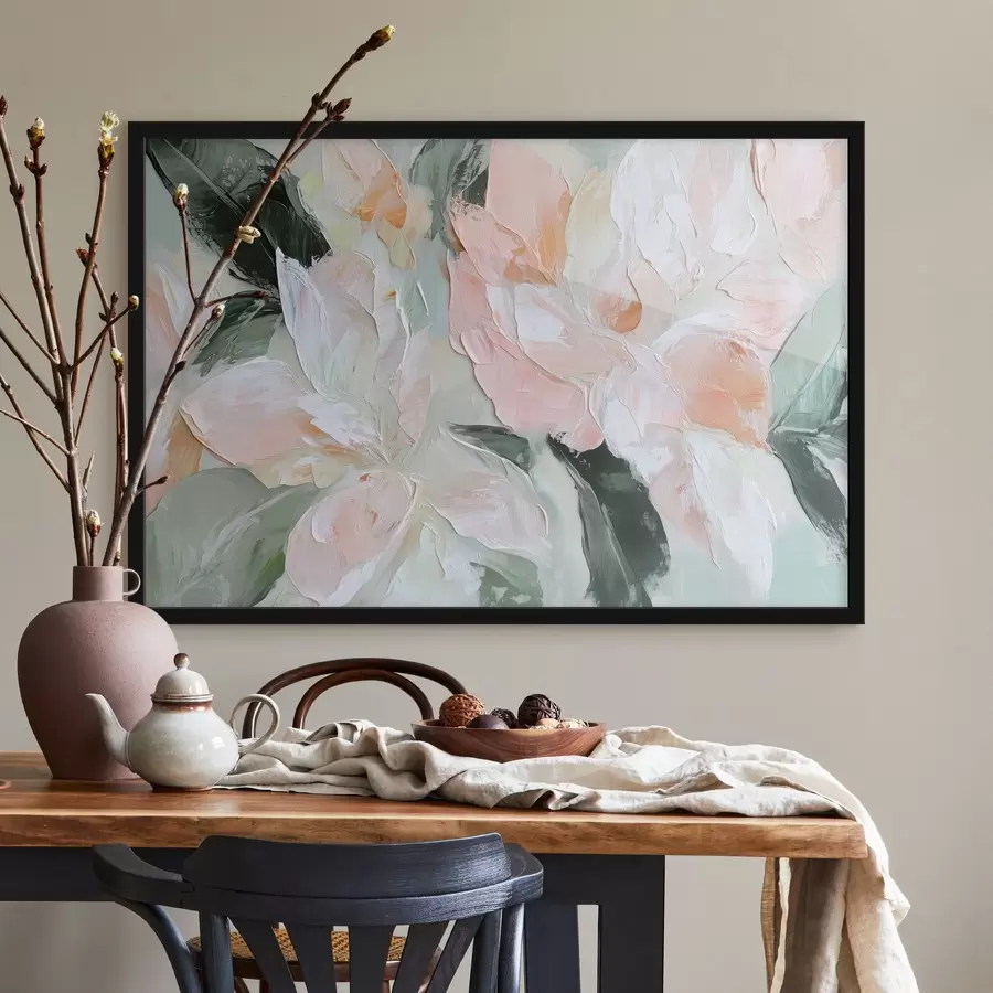 murales de pared Flores abstractas al óleo f42601