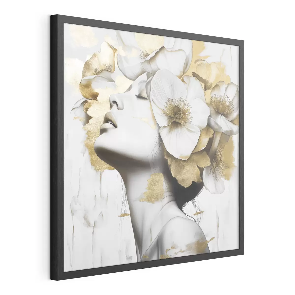 Poster Una chica con flores en la cabeza f42606