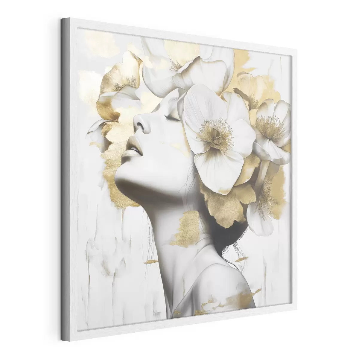 Poster Una chica con flores en la cabeza f42606