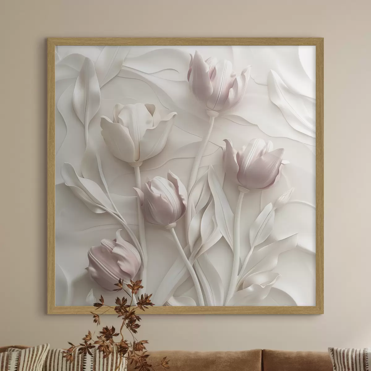 Poster Flores delicadas volumétricas f42613