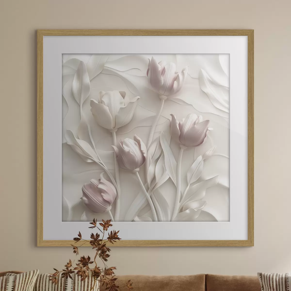 Poster Flores delicadas volumétricas f42613