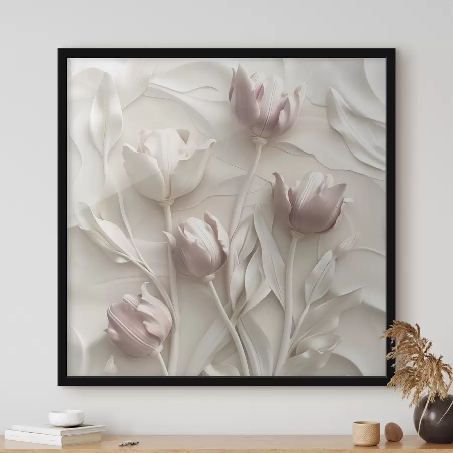 murales de pared Flores delicadas volumétricas f42613