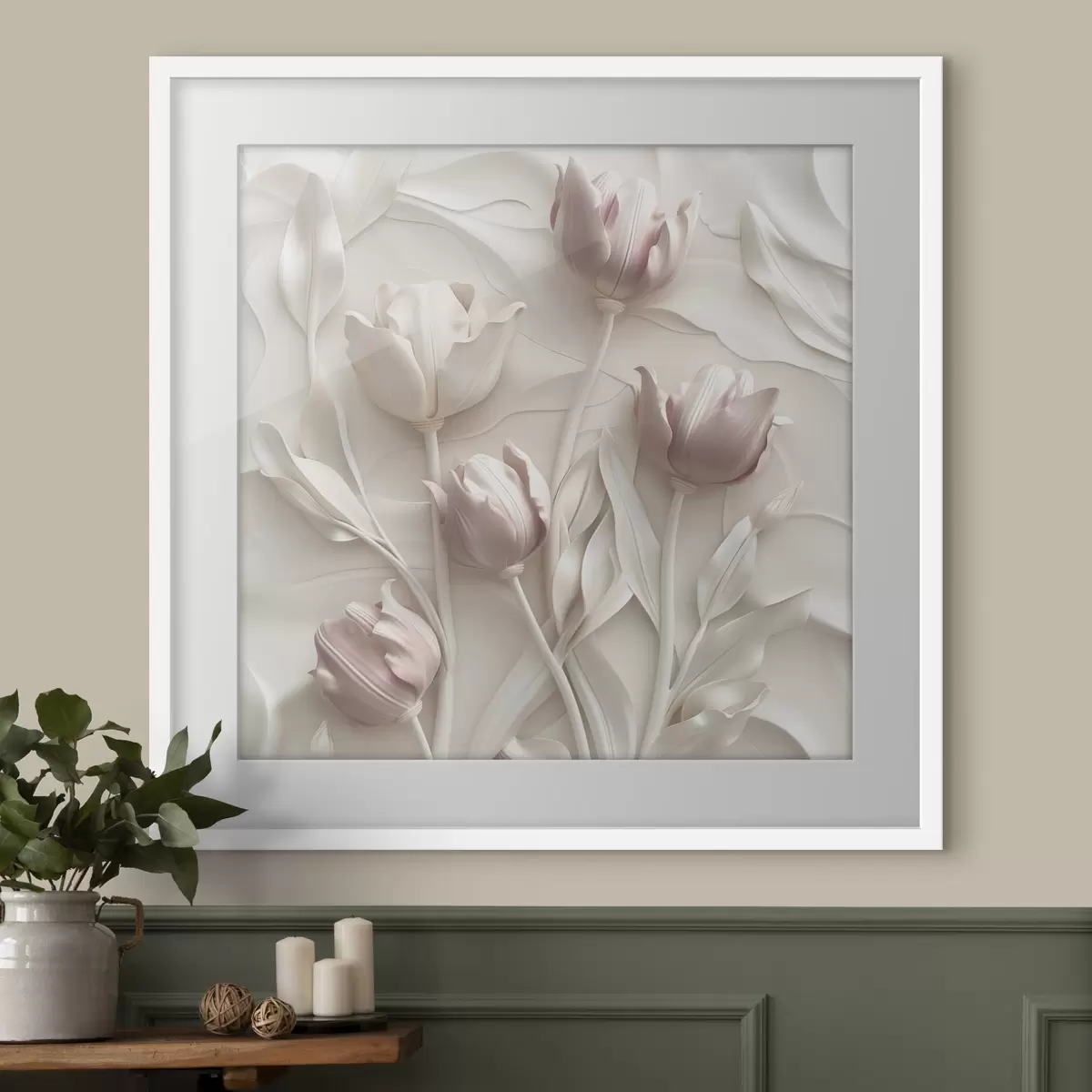 Poster Flores delicadas volumétricas f42613