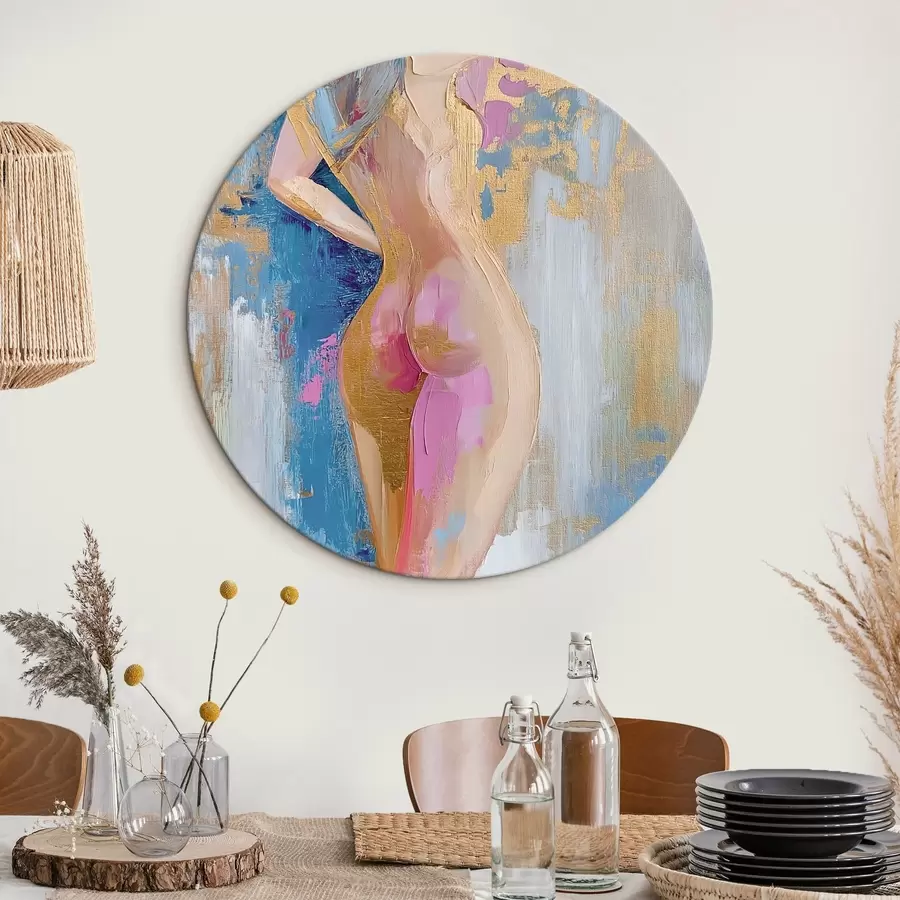 murales de pared Dibujo abstracto del cuerpo de una niña r42611