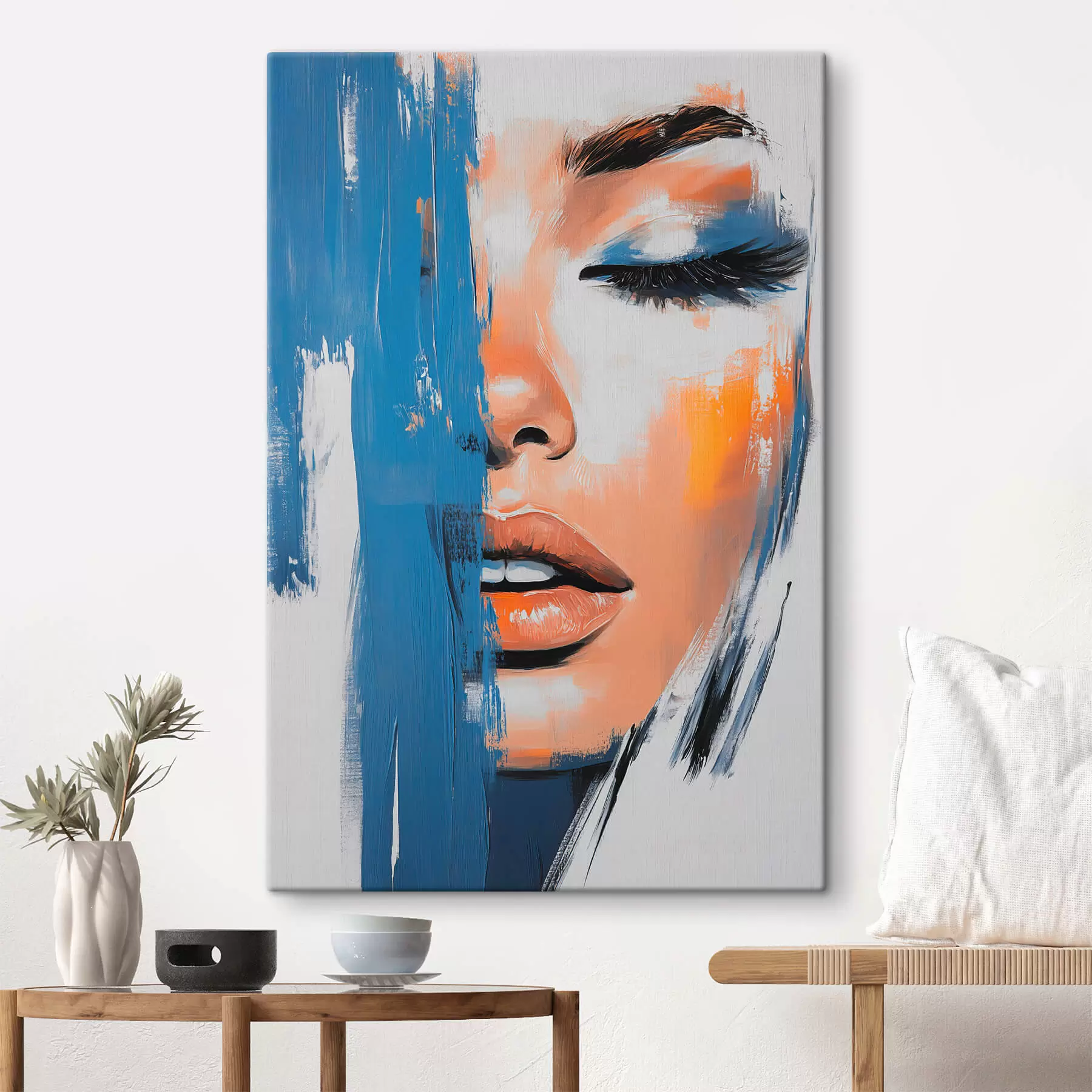murales de pared Retrato de mujer con pinceladas s42553