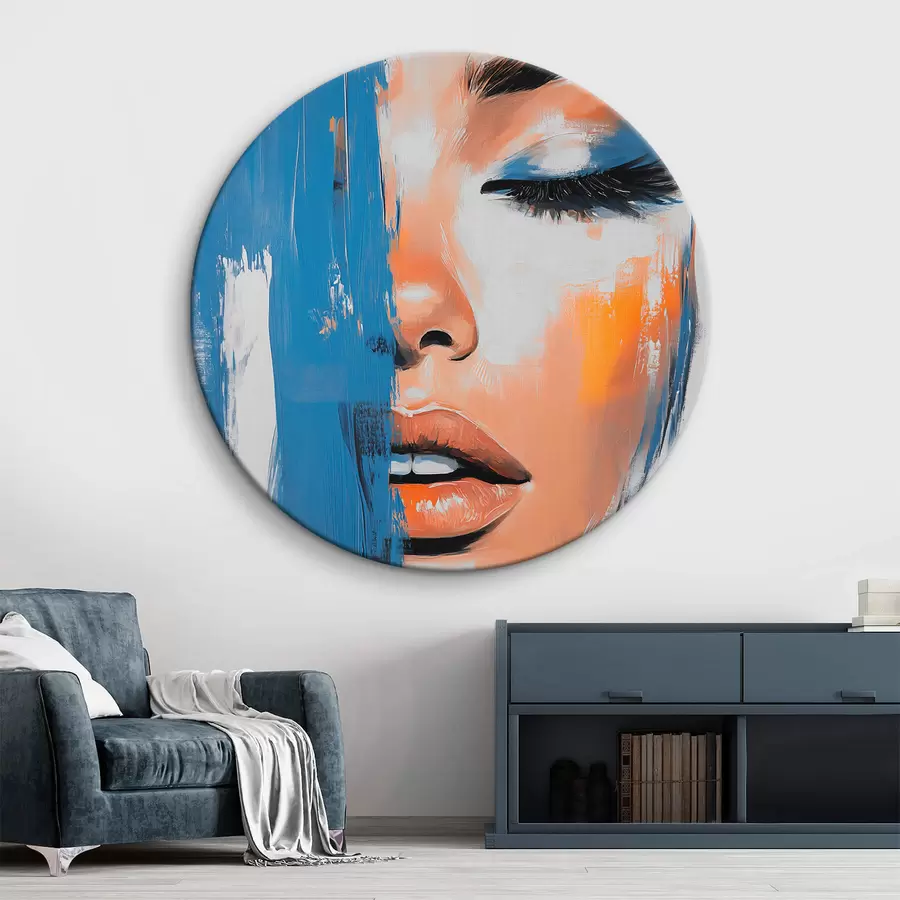 murales de pared Retrato de mujer con pinceladas r42553