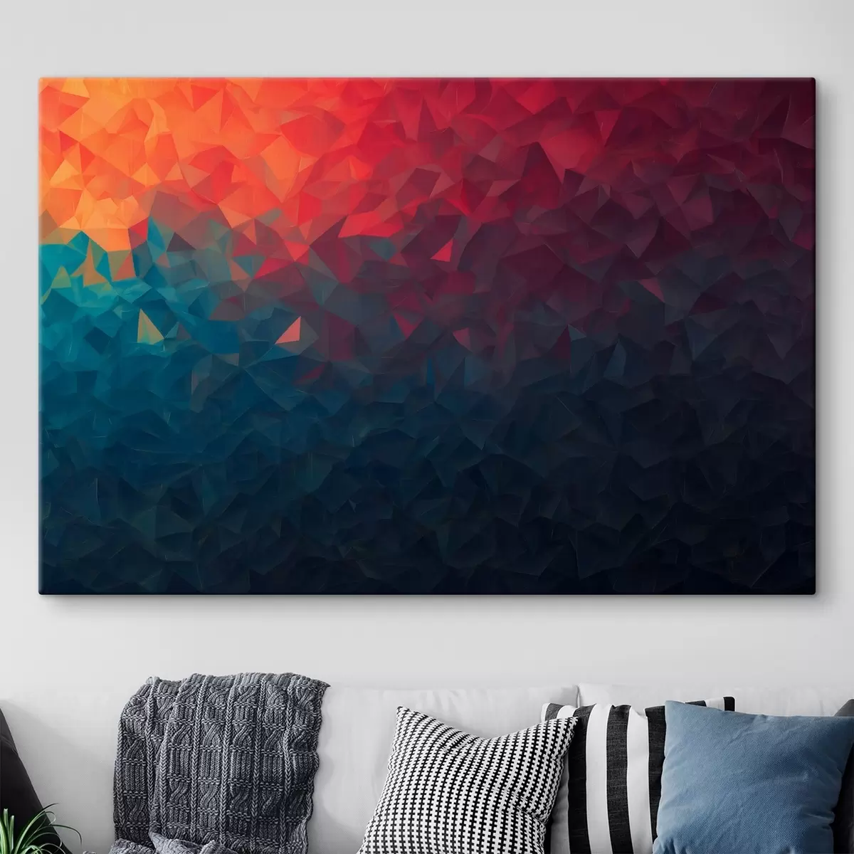 murales de pared Transición del naranja al azul s42513