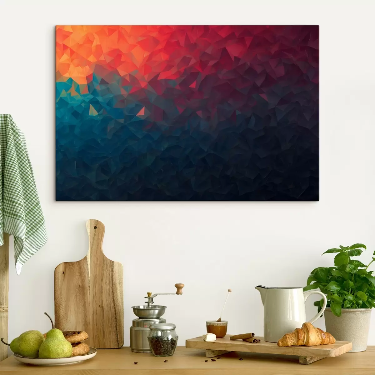 murales de pared Transición del naranja al azul s42513