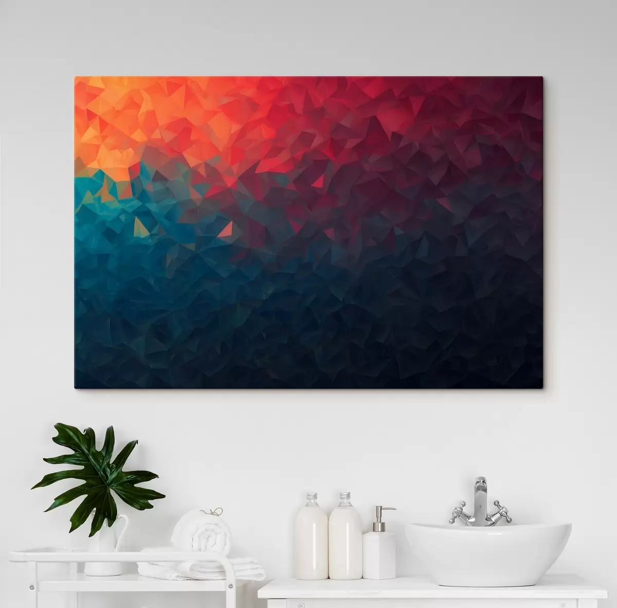 murales de pared Transición del naranja al azul s42513