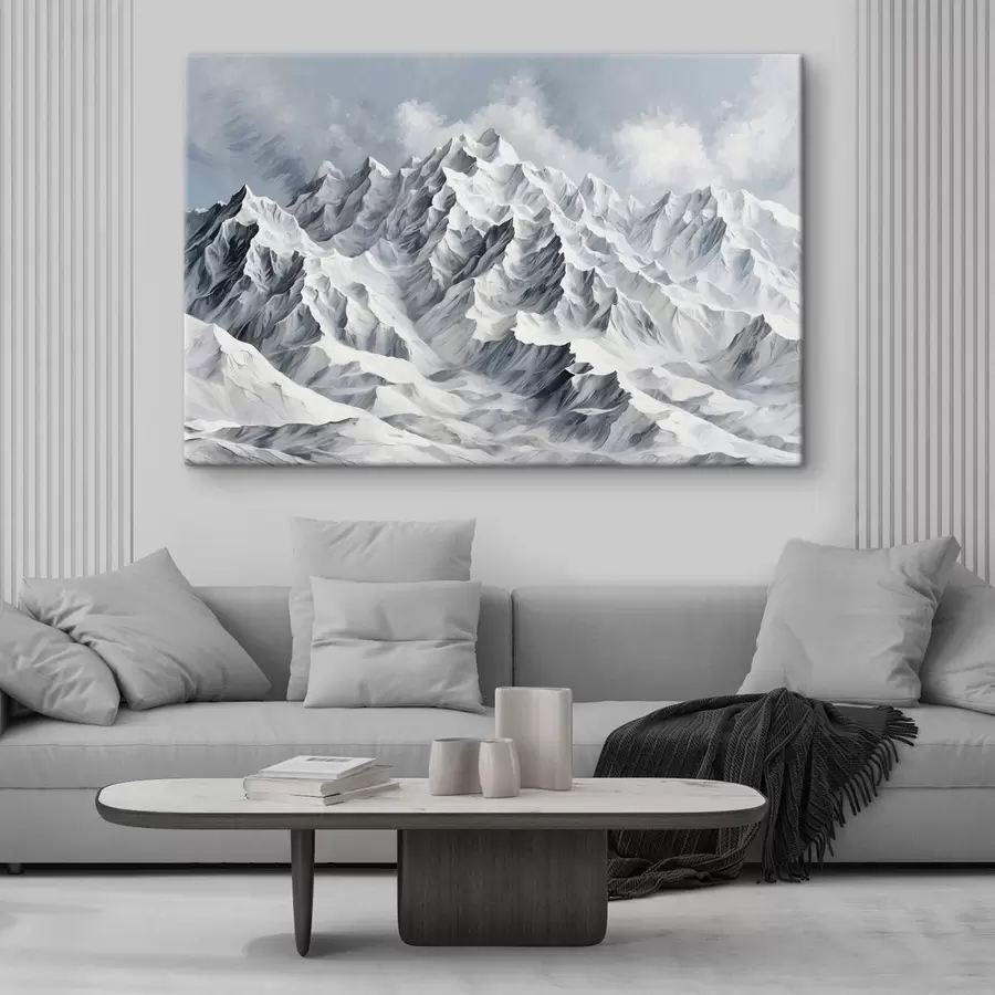 murales de pared Montañas blancas y nevadas s42542