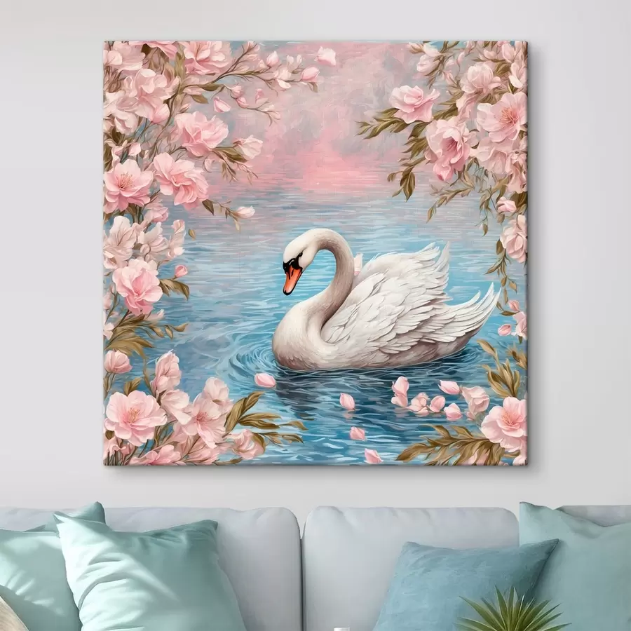murales de pared Cisne en el lago s42543