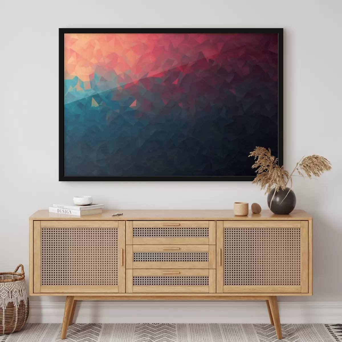 Poster Transición del naranja al azul f42513