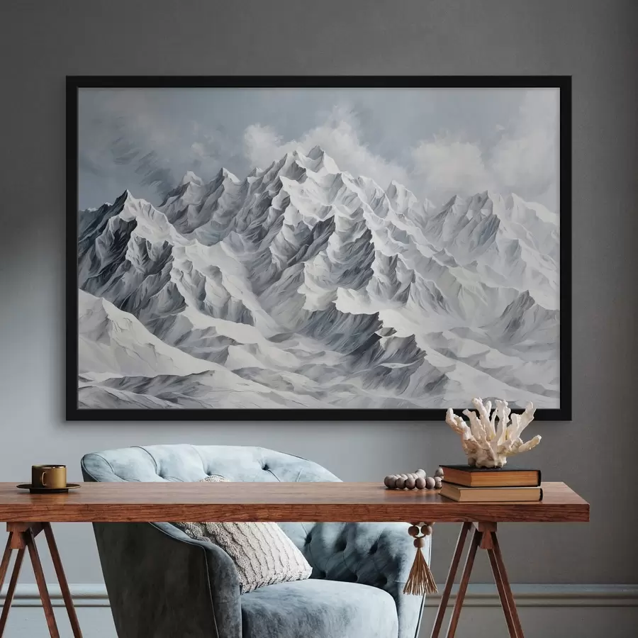 murales de pared Montañas blancas y nevadas f42542