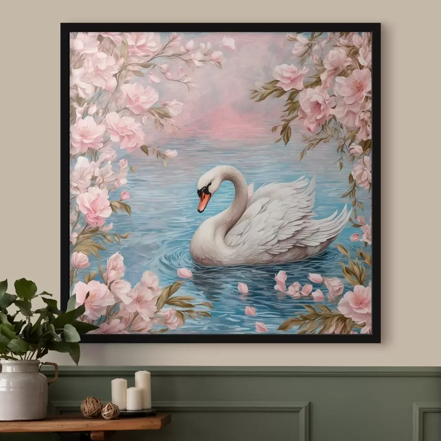 murales de pared Cisne en el lago f42543