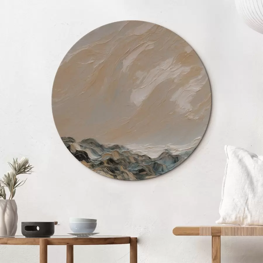 murales de pared Mar abstracto al óleo r42529