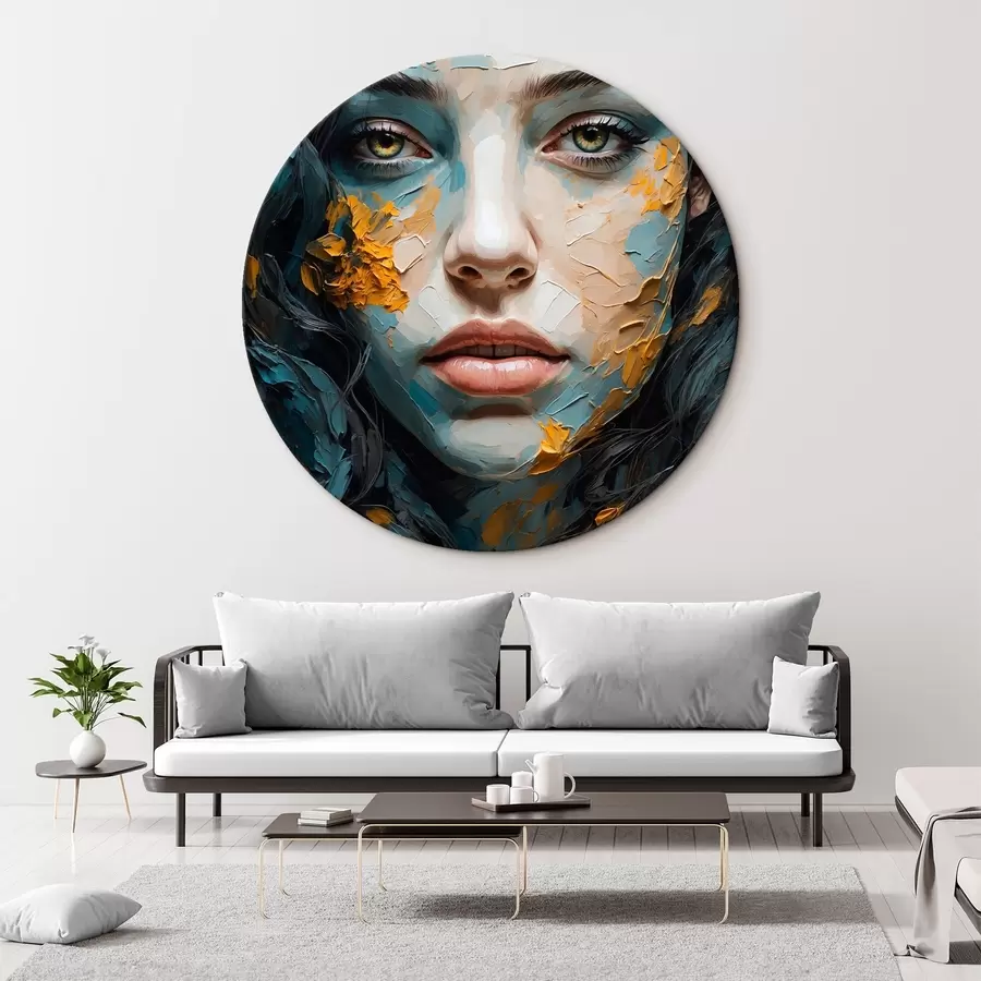 murales de pared Cara de niña al óleo r42538