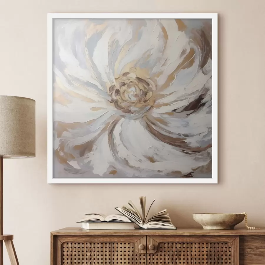 murales de pared Flor blanca grande tendencia f42636
