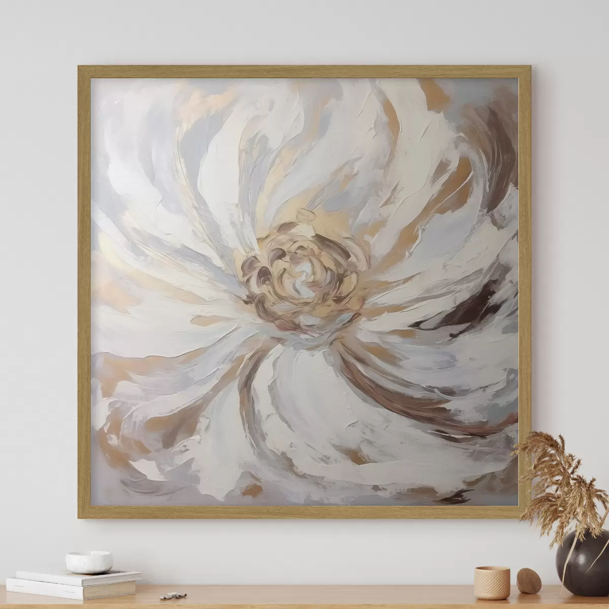 Poster Flor blanca grande tendencia f42636