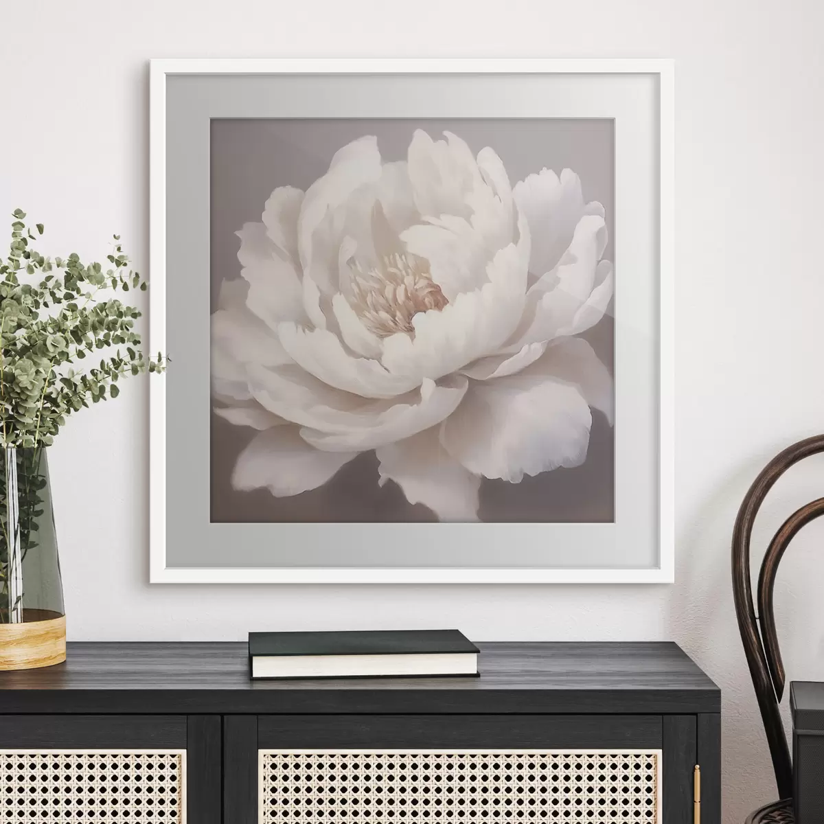 Poster Peonía blanca grande f42637