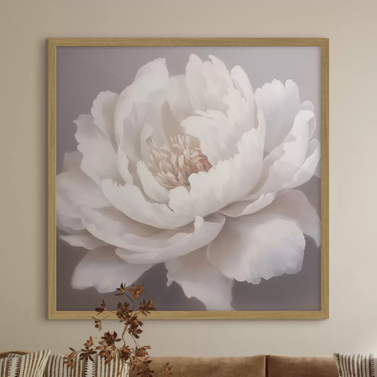 Poster Peonía blanca grande f42637