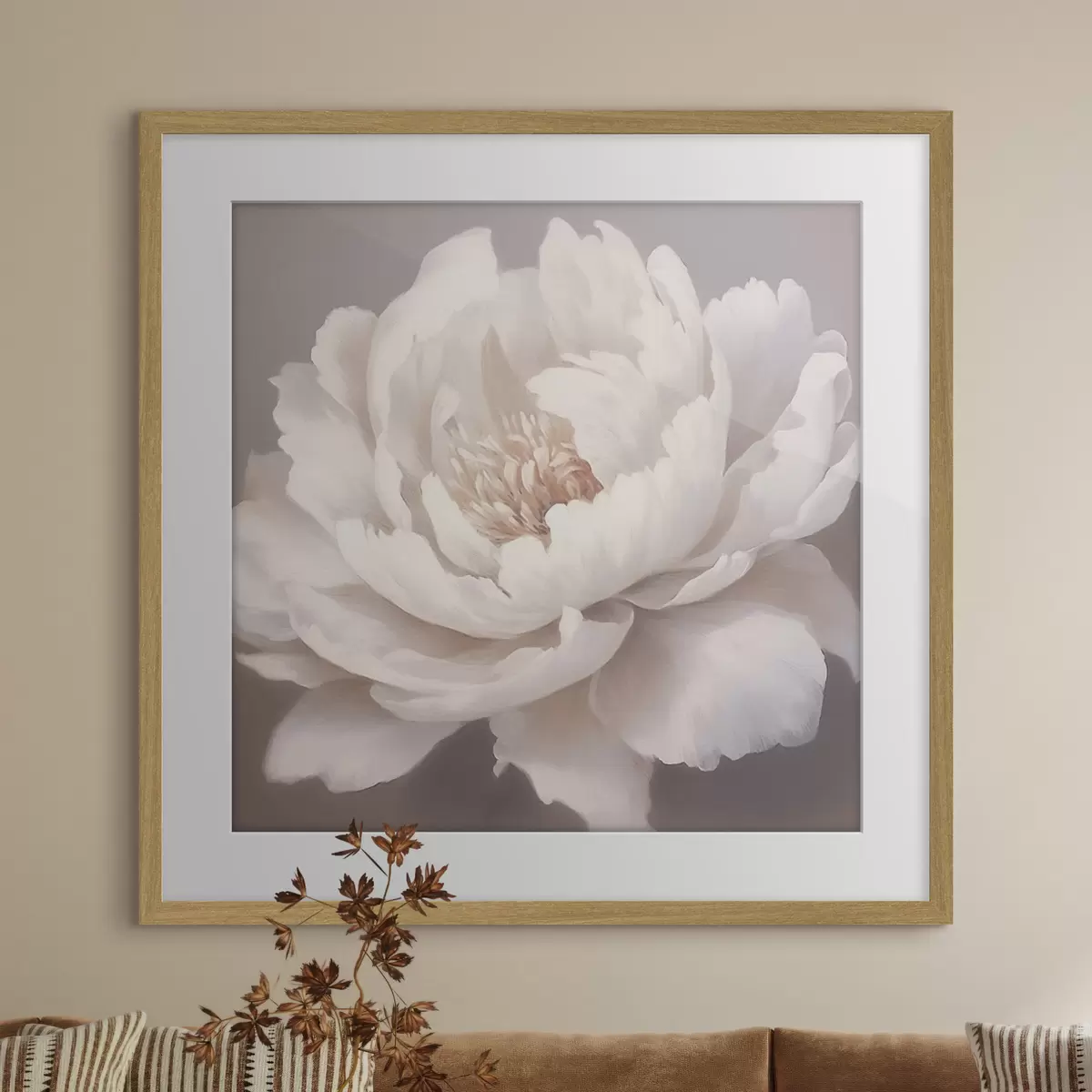Poster Peonía blanca grande f42637