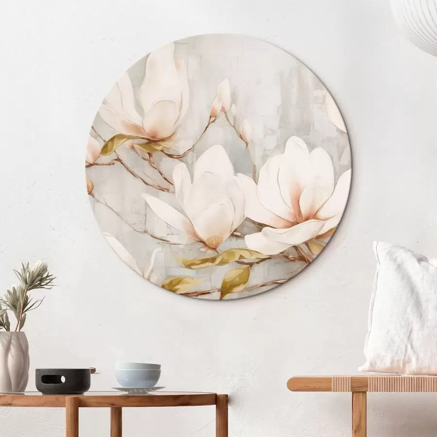murales de pared Rama con flores de magnolia tendencia r42632