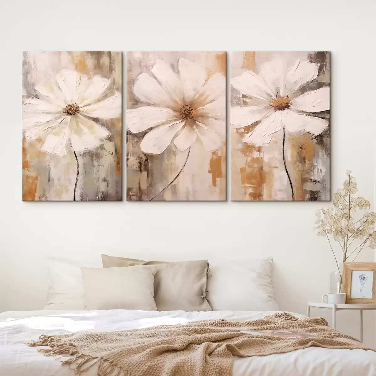 murales de pared Tendencia flores blancas m00409