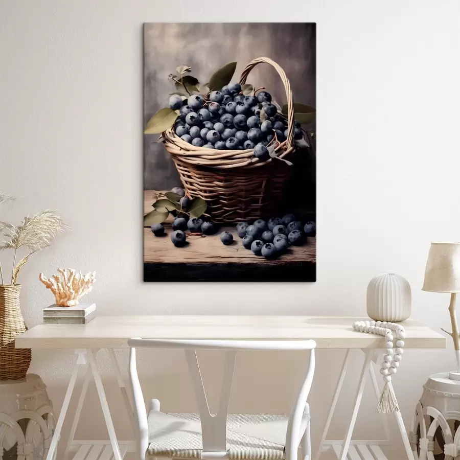 murales de pared Cesta con arándanos s42645