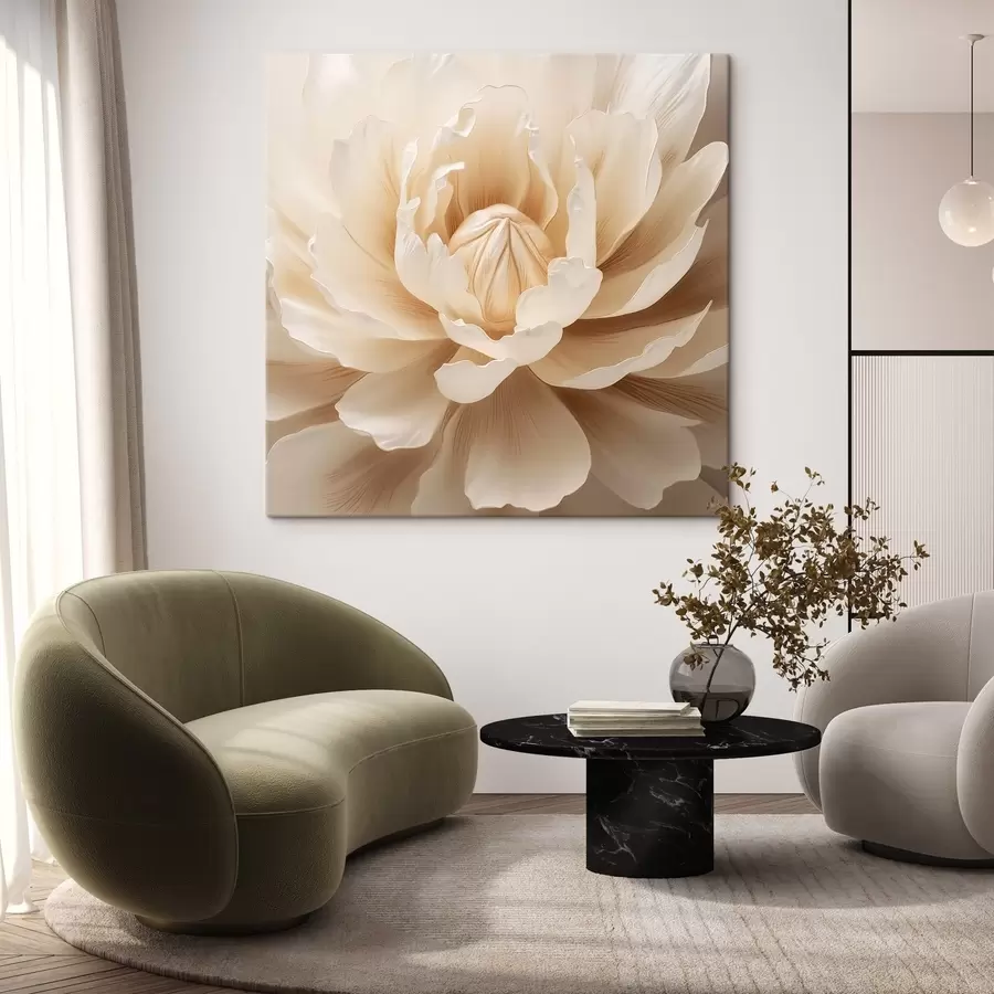 murales de pared Flor cremosa s42656