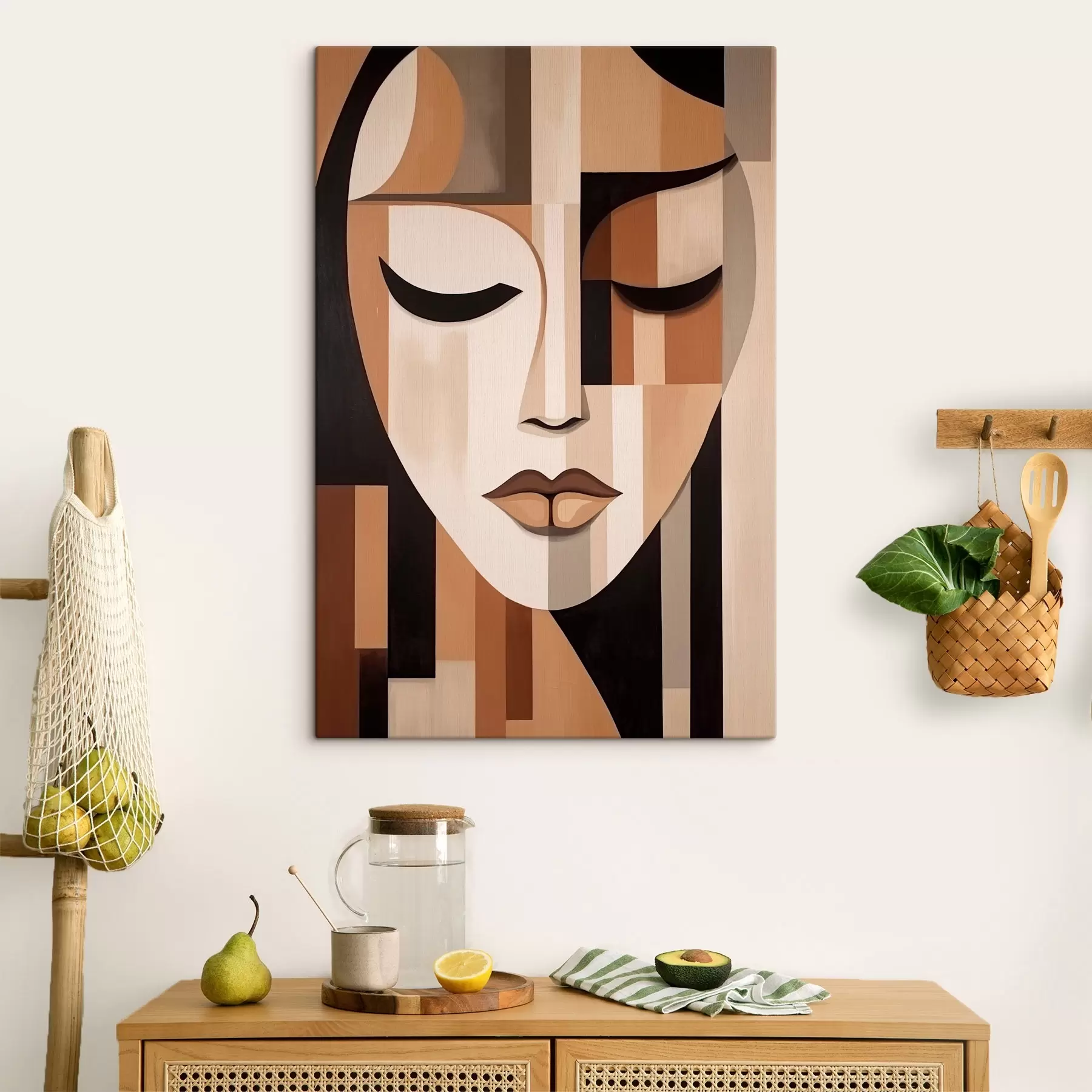 murales de pared Retrato geométrico s42657