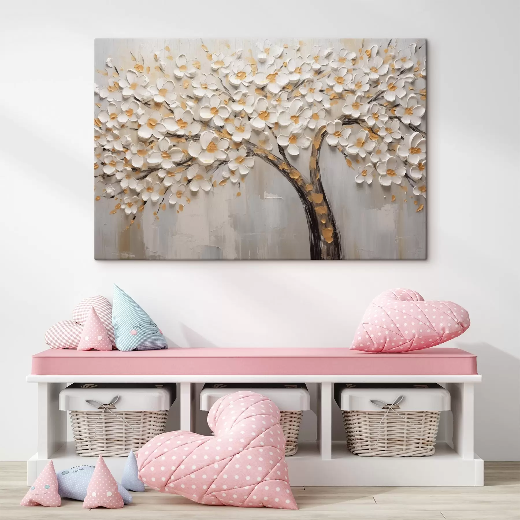 murales de pared Imagen volumétrica de un árbol en flor s42658