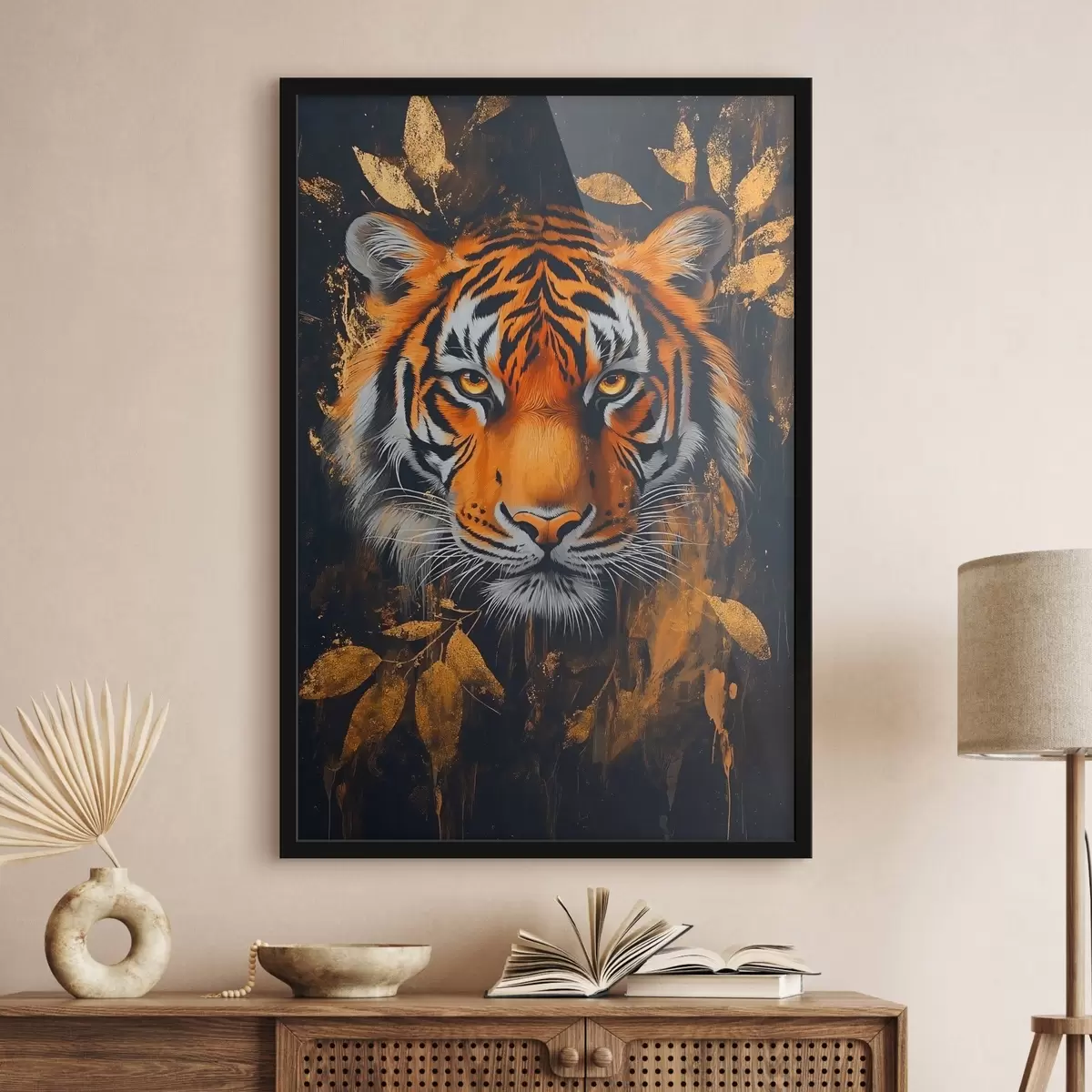 Poster Retrato abstracto de un tigre f42660