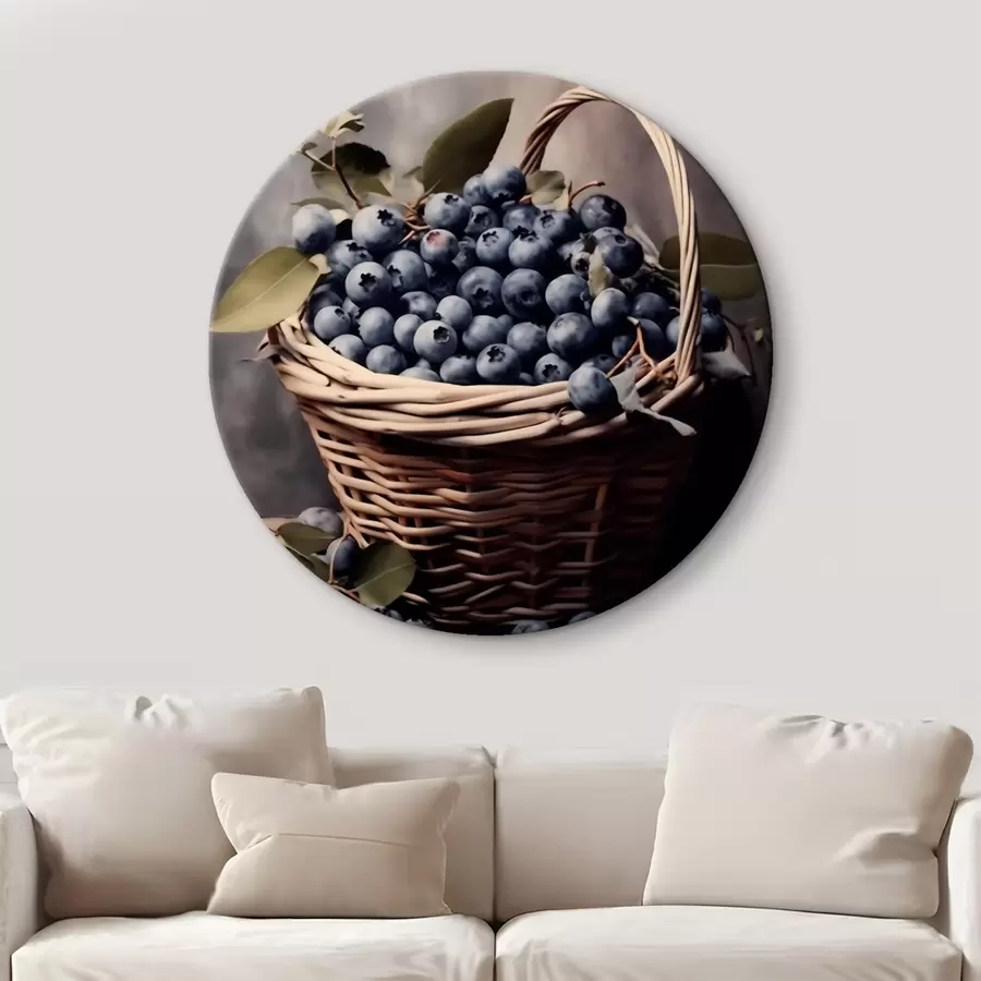 murales de pared Cesta con arándanos r42645