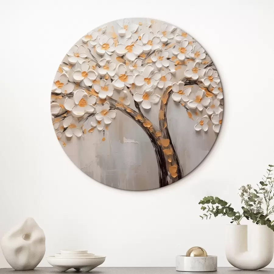murales de pared Imagen volumétrica de un árbol en flor r42658