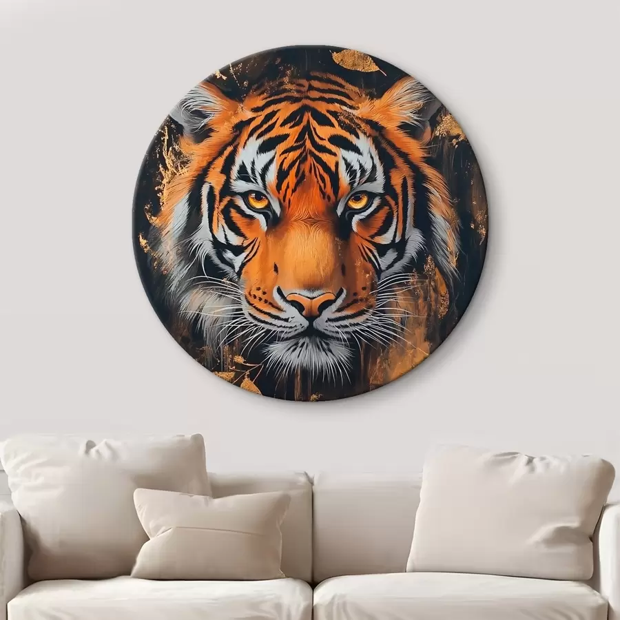 murales de pared Retrato abstracto de un tigre r42660