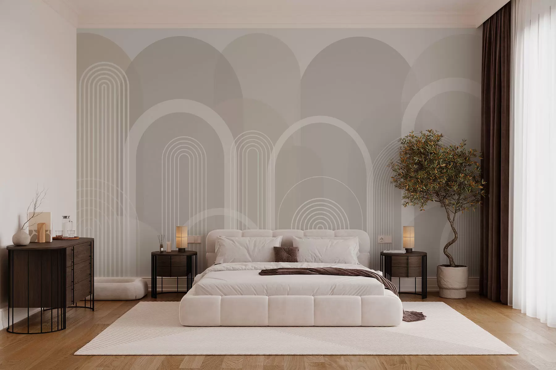 murales de pared Arcos geométricos boho w02935v1