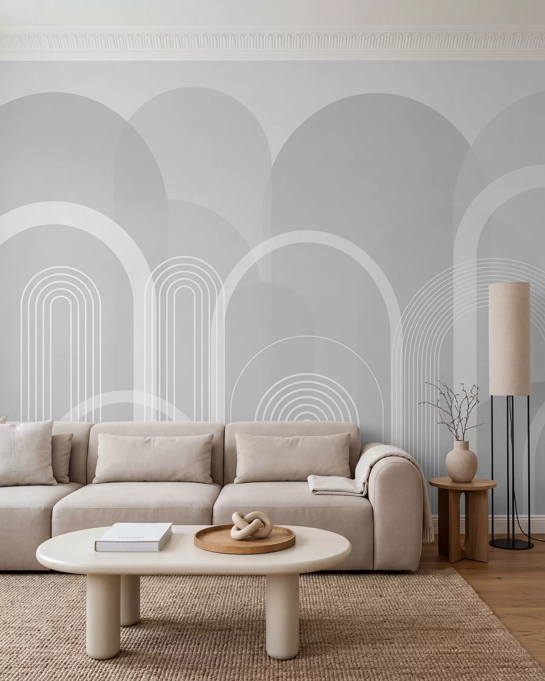 murales de pared Arcos finos sobre gris w02935v2