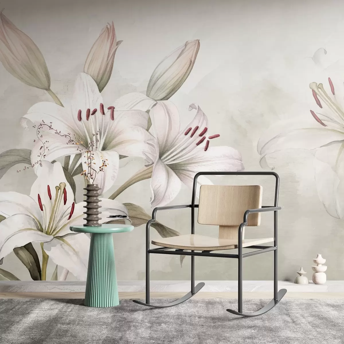 murales de pared Lirios blancos grandes w02958