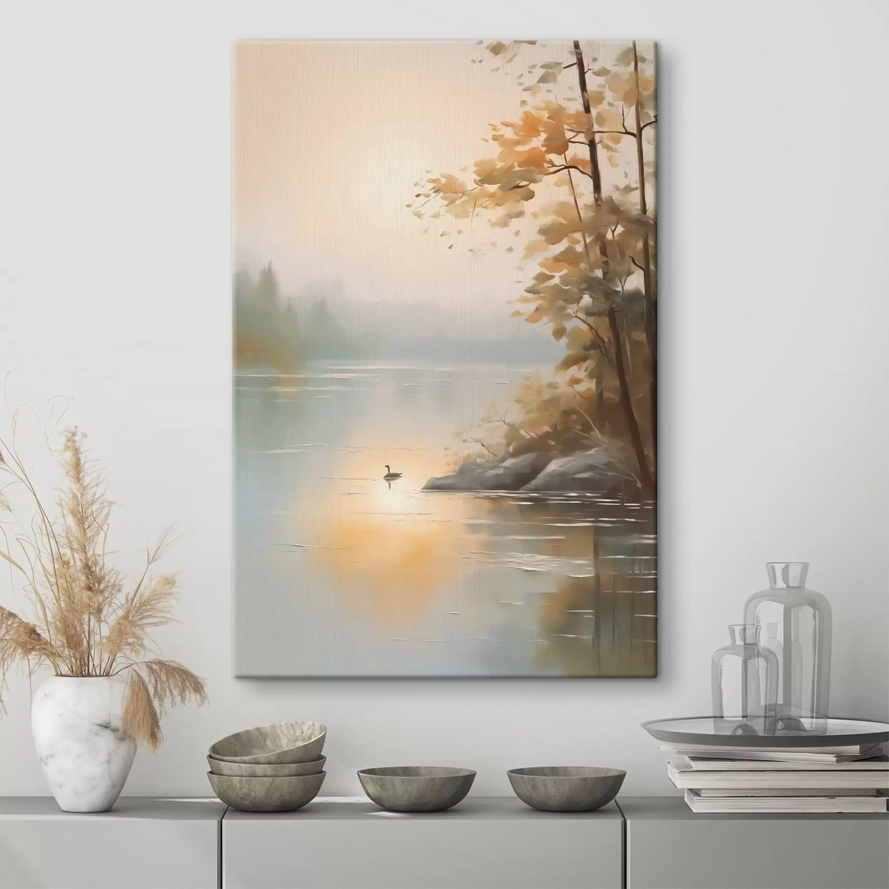 murales de pared Árbol junto al estanque s42757