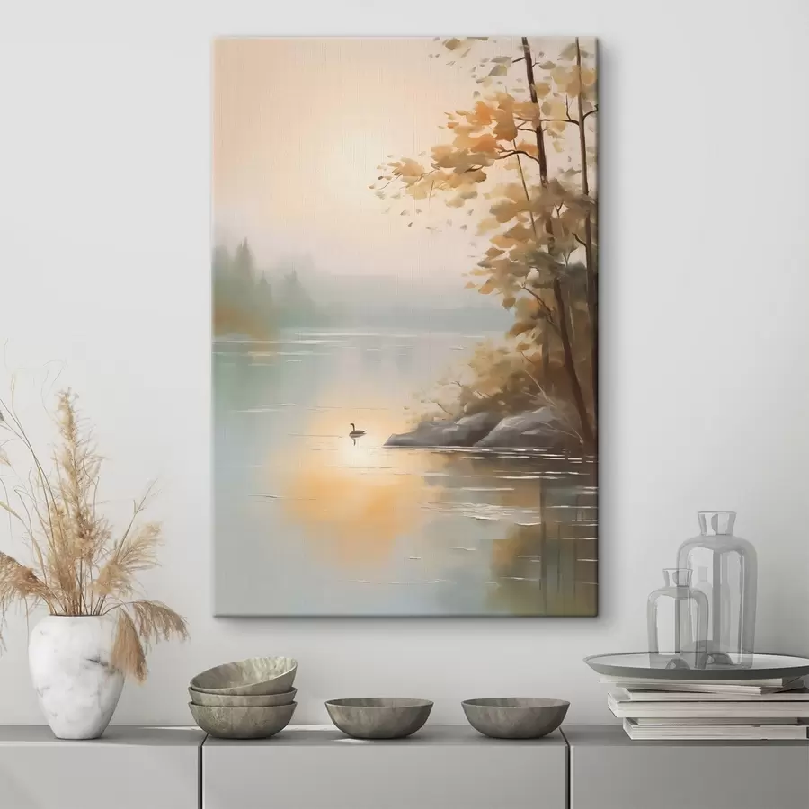 murales de pared Árbol junto al estanque s42757