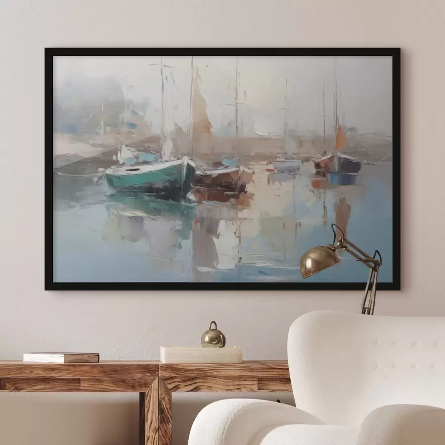 murales de pared Barcos imitación de pintura abstracta f42743