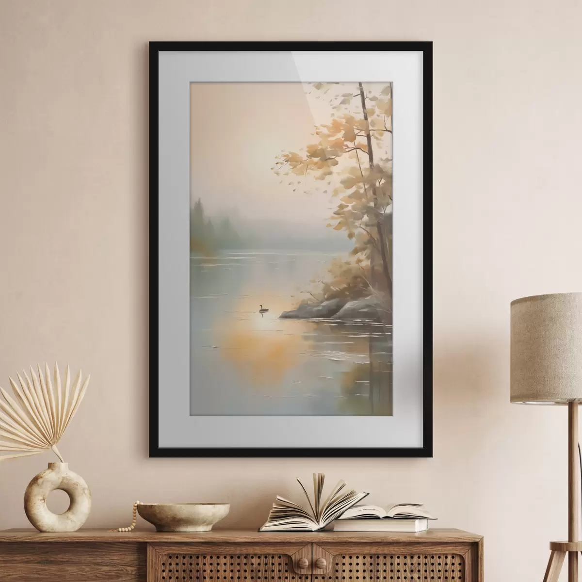 Poster Junto al agua tranquila f42757