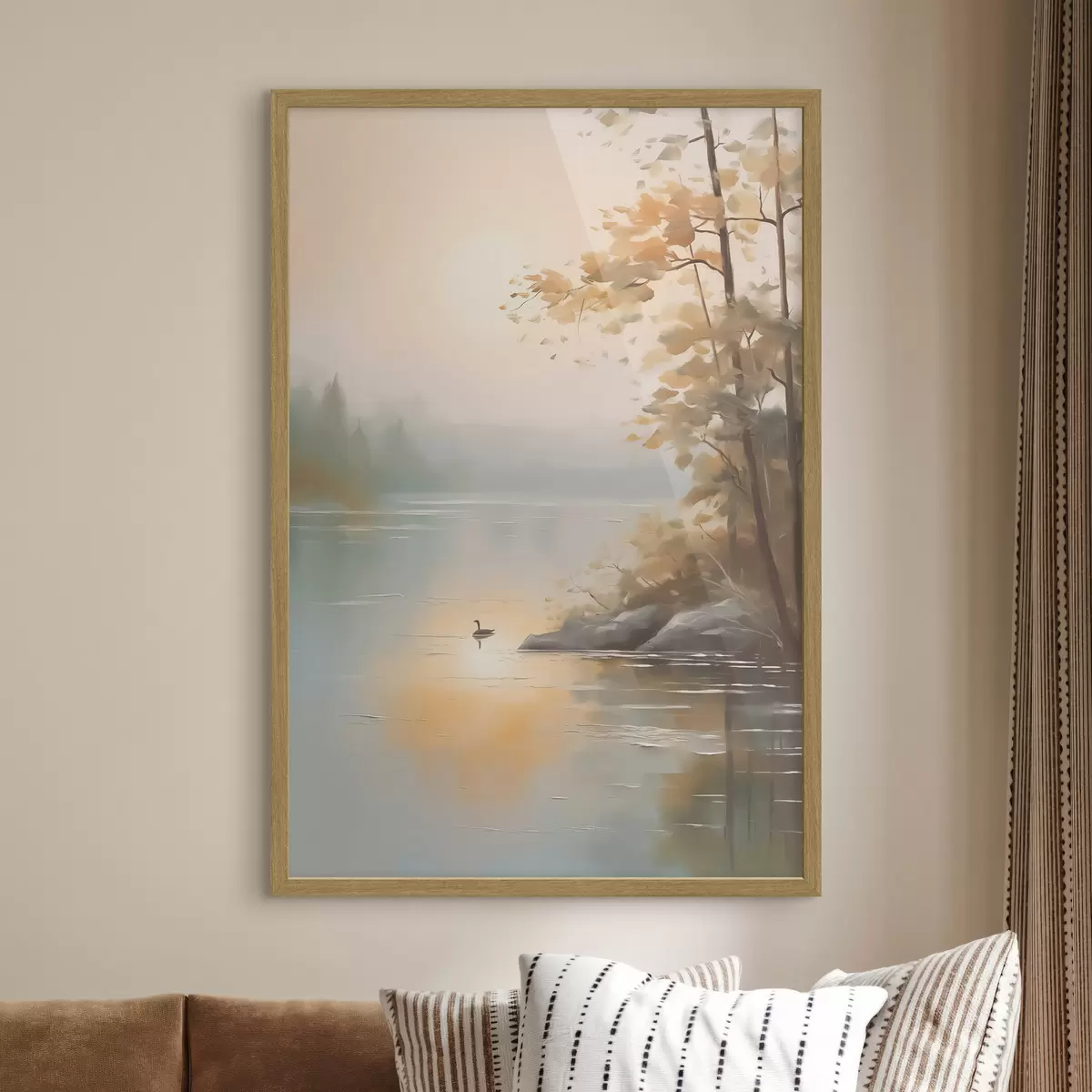 Poster Junto al agua tranquila f42757